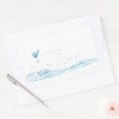 Wally Whale Rechthoekige Sticker (Envelop)