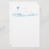 Wally Whale Stationery Briefpapier (Voorkant / Achterkant)