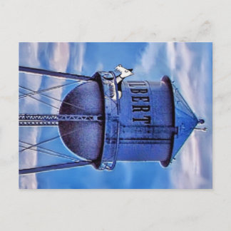 Wallydog op een watertoren briefkaart
