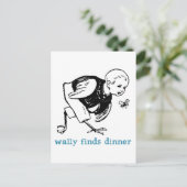 Wally's Dinner Briefkaart (Staand voorkant)