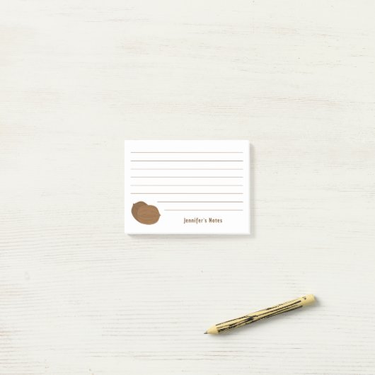 Walnoten Post-it® Notes (Op bureau)
