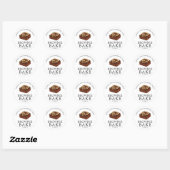 Walnut Brownie | Bake-Thaise Partij Ronde Sticker (Vel)