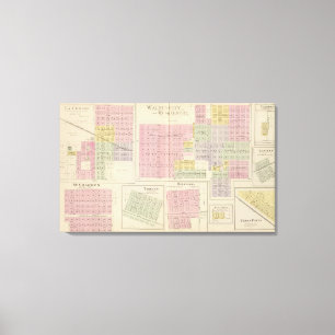 Walnut City, Rush Center, La Crosse, Kansas Canvas Afdruk