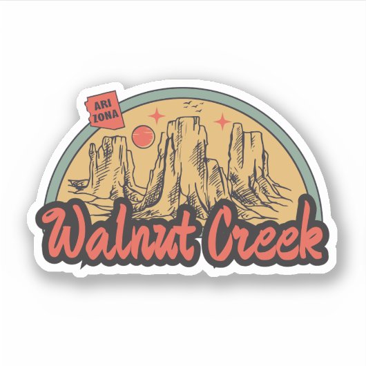 Walnut Creek, Autocollant Arizona (Devant)