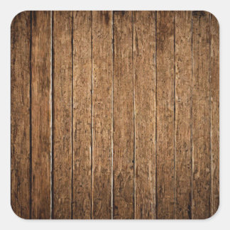 Walnut Planks Square Sticker
