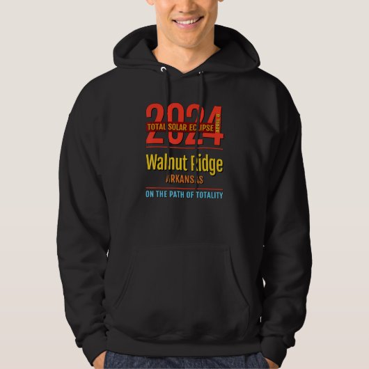 Walnut Ridge Arkansas AR Total Solar Eclipse 2024  Hoodie (Voorkant)