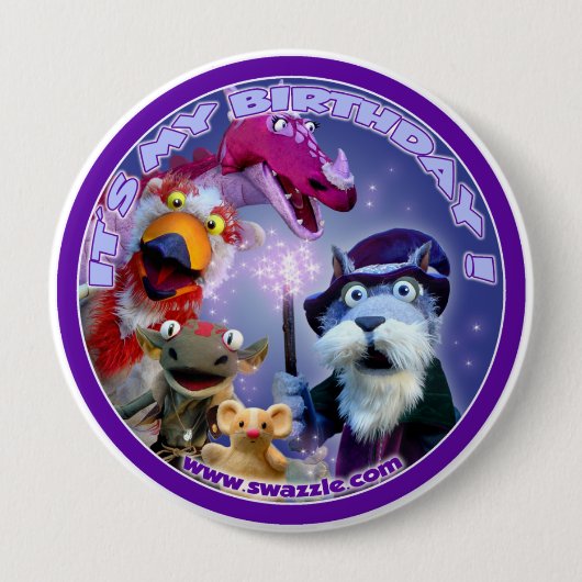 Walnut the Wizard Birthday Button (Voorkant)