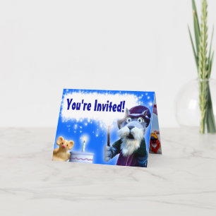 Walnut the Wizard Birthday Uitnodiging