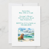 Walrus d'été - Carte d'invitation d'anniversaire (Dos)