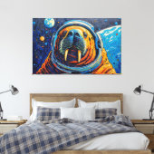 WALRUS IN DE RUIMTE-3 CANVAS AFDRUK (Insitu (Slaapkamer))