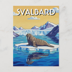 Walrus in Svalbard Noorwegen Briefkaart