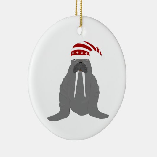 Walrus kerstversiering keramisch ornament (Rechts)