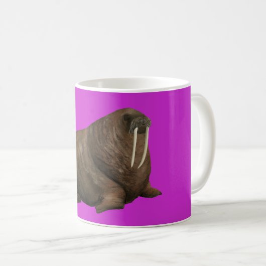 Walrus Mug on Pink (Devant droit)