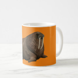 Walrus Mug - orange Koffiemok