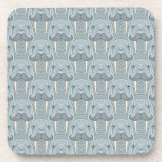 Walrus Mustache Pattern Bier Onderzetter