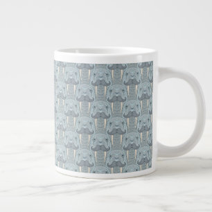 Walrus Mustache Pattern Extra Grote Beker