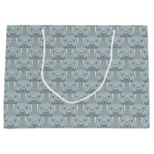 Walrus Mustache Pattern Groot Cadeauzakje (Voorkant)