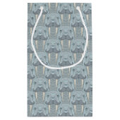 Walrus Mustache Pattern Klein Cadeauzakje (Achterkant)