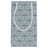 Walrus Mustache Pattern Klein Cadeauzakje (Voorkant)