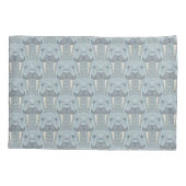 Walrus Mustache Pattern Kussensloop (Achterkant-Links)