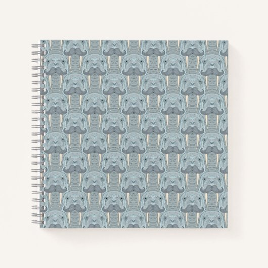 Walrus Mustache Pattern Notitieboek (Voorkant)