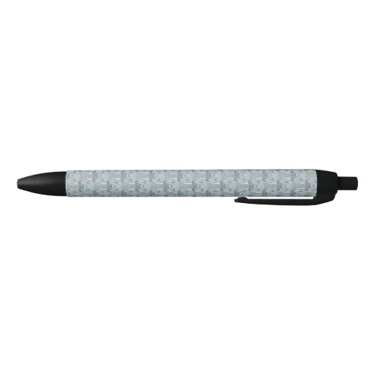 Walrus Mustache Pattern Zwarte Inkt Pen (Bodem)