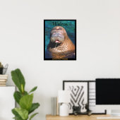 Walrus Ogen Gesloten Poster (Thuiskantoor)