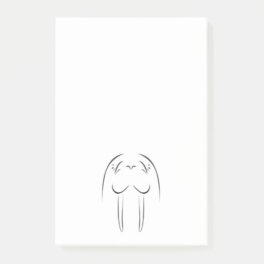 Walrus Outline Post-it® Notes (Voorkant)