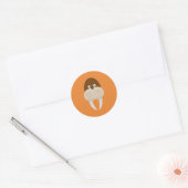 Walrus Ronde Sticker (Envelop)