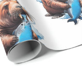Walrus Vist in het Zee Cadeaupapier (Rol Hoek)