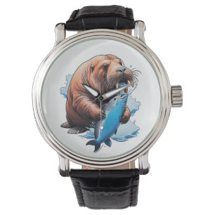 Walrus Vist in het Zee Horloge