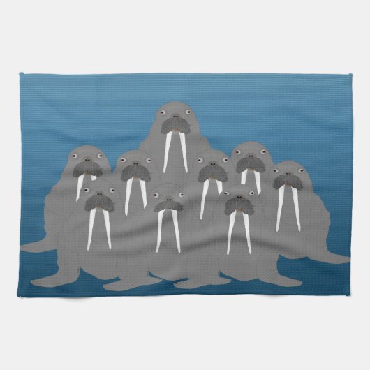 Walruses Kitchen Towel Theedoek (Horizontaal)