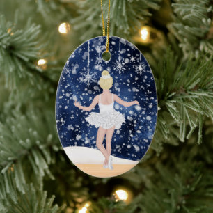 Wals van Snowflakes Nutkraker Ballet Kerstmis Keramisch Ornament