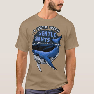 Walsbekabeling voor walviszwemmen met scuba-duiker t-shirt