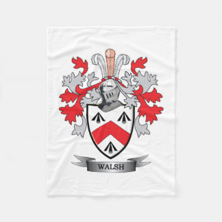 Walsh Coat of Arms Fleece Deken