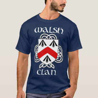 Walsh Family Crest Coat of Arms T-shirt