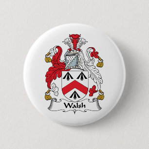 Walsh Family Crest Ronde Button 5,7 Cm