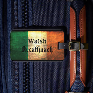 Walsh Irish Flag Bagagelabel