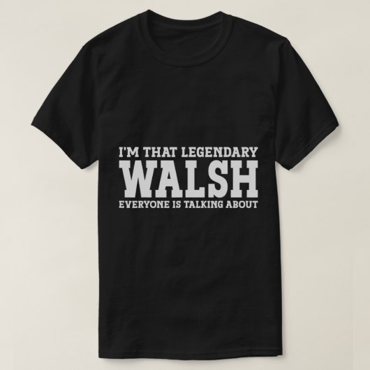 Walsh Surname Funny Team Familie Achternaam Walsh T-shirt (Design voorkant)