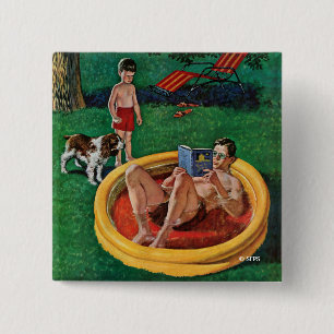 Walspool Vierkante Button 5,1 Cm