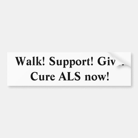 Walsupport geeft nu Cure ALS Bumpersticker (Voorkant)