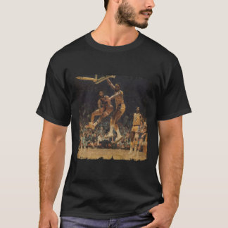 Walt Frazier wikkelt een pas rond Wilt Chamberla T-shirt