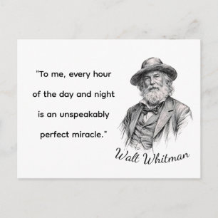 Walt Whitman Citaten Voor Leven Briefkaart