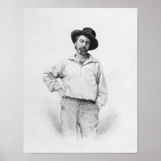 Walt Whitman, frontispiece tot 'Blaves of Poster (Voorkant)