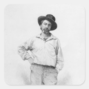 Walt Whitman, frontispiece tot 'Blaves of Vierkante Sticker