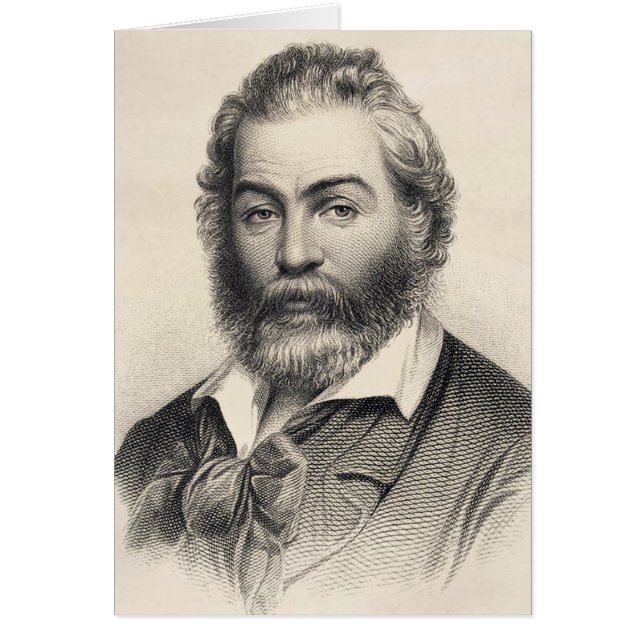 Walt Whitman "Geluk op deze plek" Kaart (Voorkant)