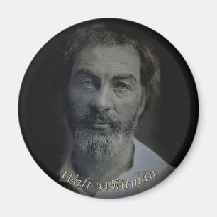Walt Whitman Hand-Tinted Portret, 35-jarige leefti Magneet