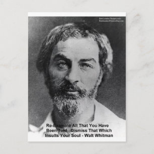 Walt Whitman "Insult the Soul" citaat - Gifts & Ka Briefkaart