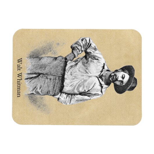 Walt Whitman Leaves of Grass Magneet (Horizontaal)