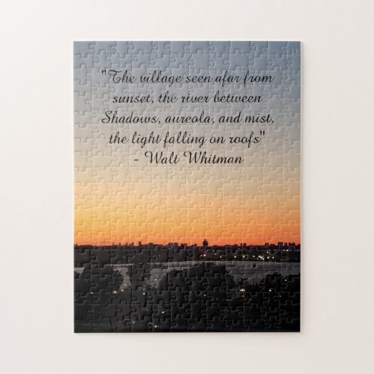 Walt Whitman Poem Sunset Faraway Village Seen Afar Legpuzzel (Verticaal)